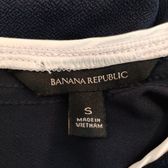 Banana Republic Navy Top Short Flared Sleeve Stretch - Picture 6 of 6
